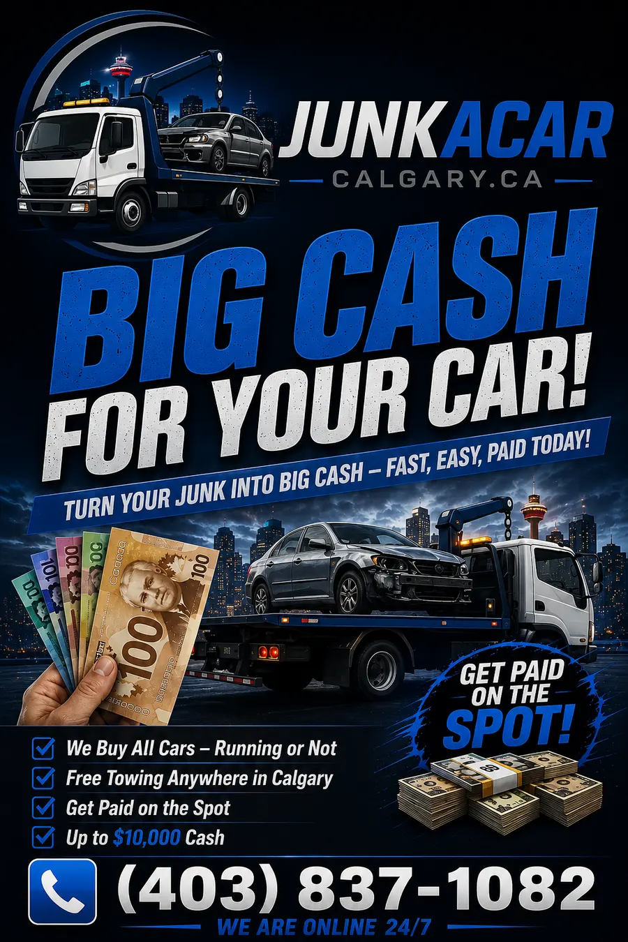 Cash for junk cars service coverage
