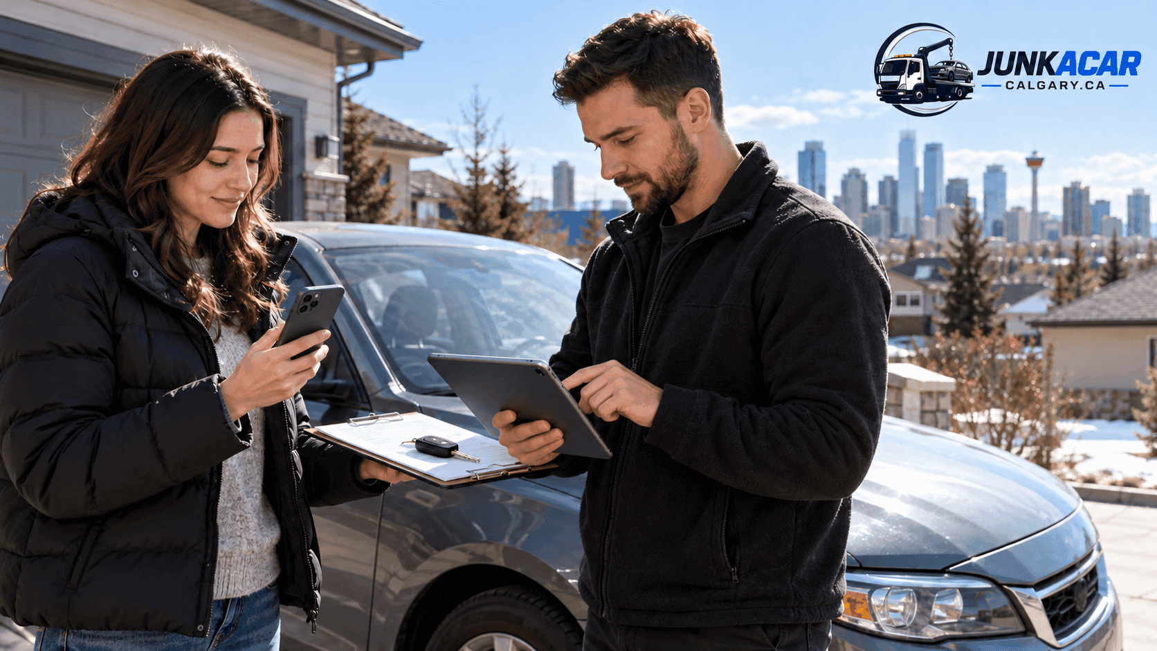 Safe payment process when selling a used or junk car in Calgary